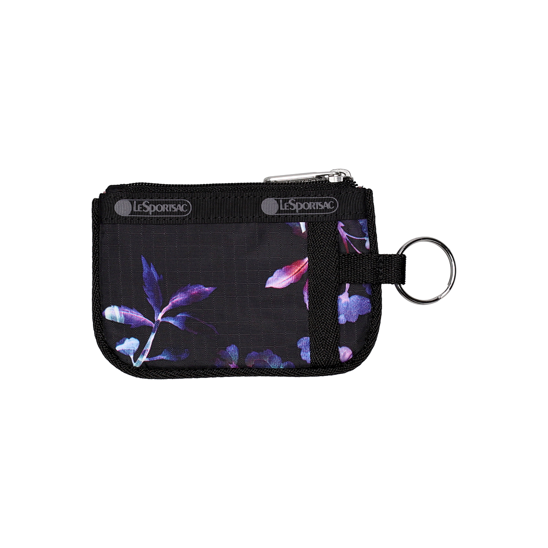Shadow Floral Key Card Holder Pouch