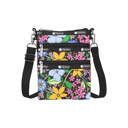Sydney Floral 3 Zip Crossbody Bag
