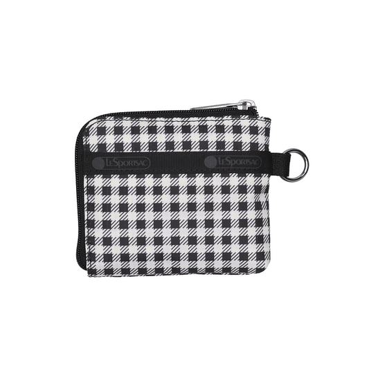 Gingham Check Noir Slim Wallet