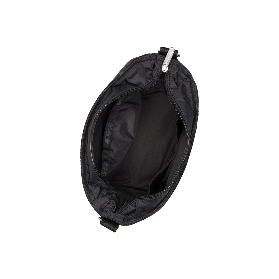 Recycled Black Small Bucket Crossbody Bag