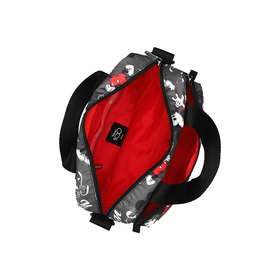 Disney 100 Team Mickey Medium 2-Zip Crossbody Bag