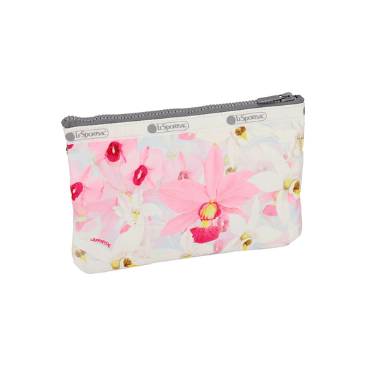 Orchid Bloom 3-Zip Cosmetic Pouch