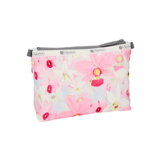 Orchid Bloom Cosmetic Clutch Pouch