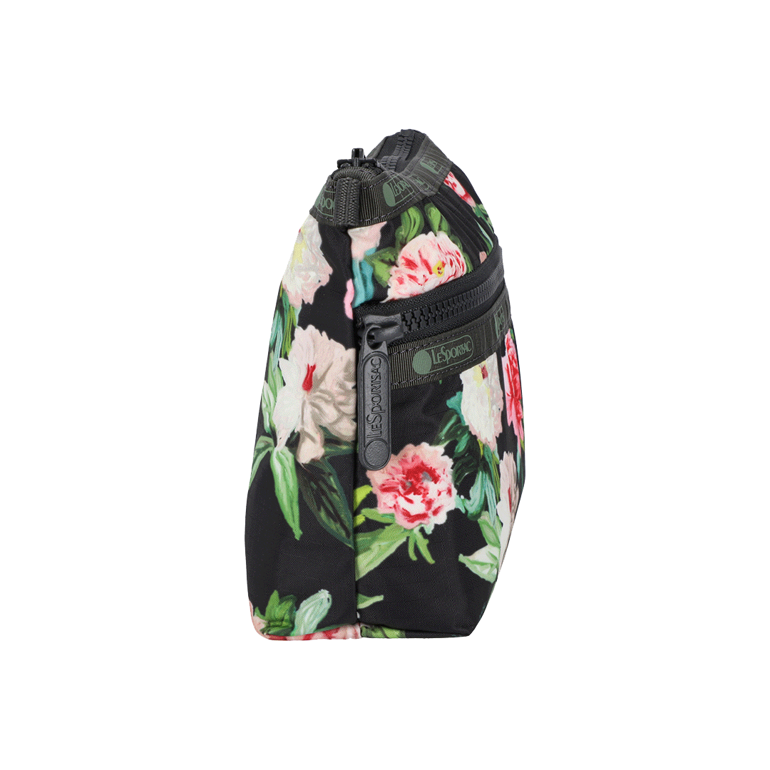 Peony Petals Cosmetic Clutch Pouch