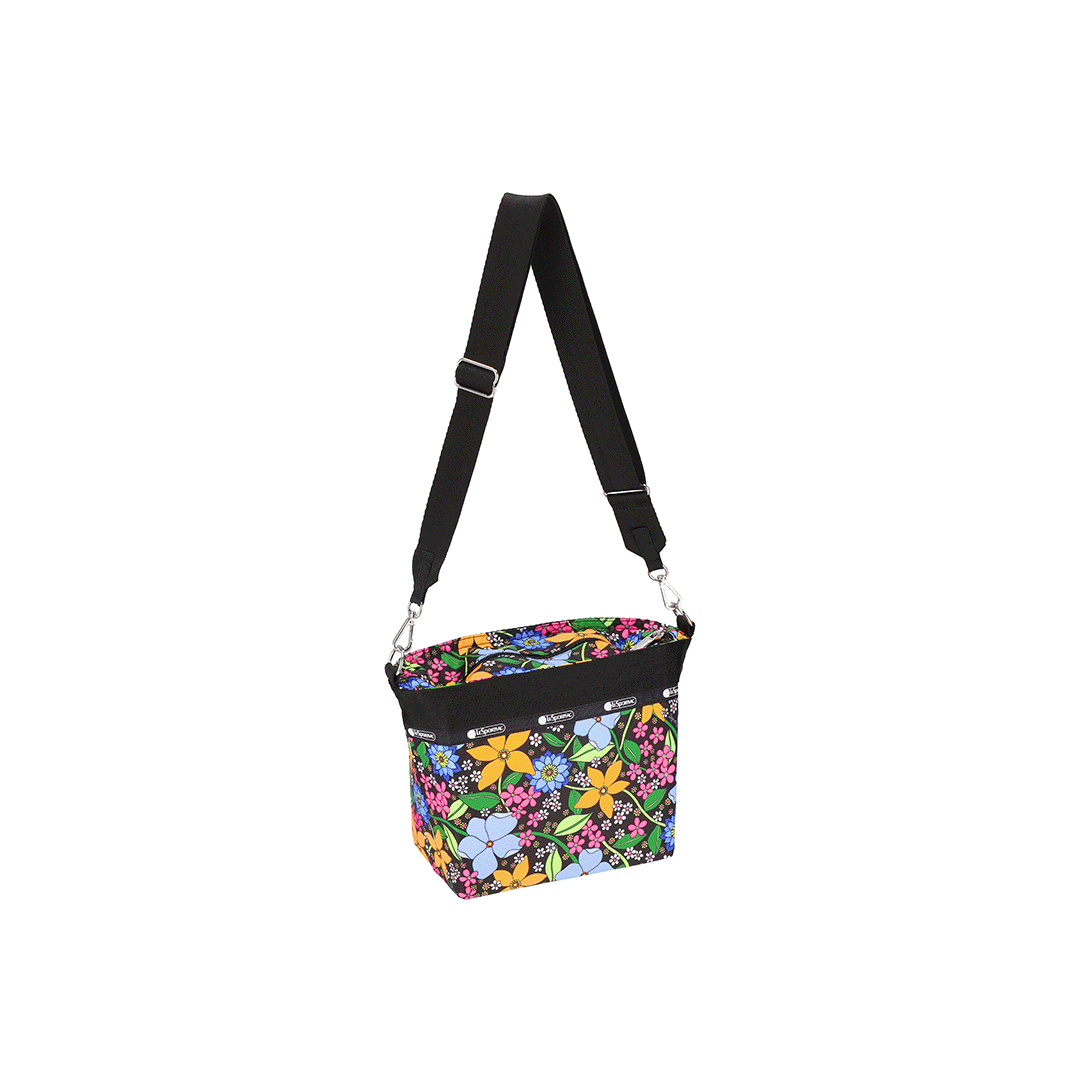 Sydney Floral Small Bucket Crossbody Bag
